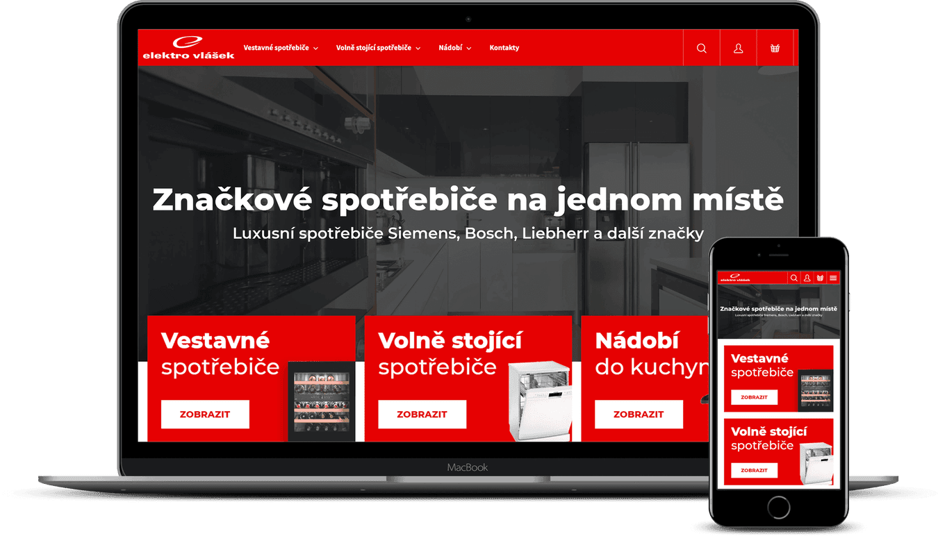 Tvorba e-shopu pro Značkové spotřebiče Hradec Králové