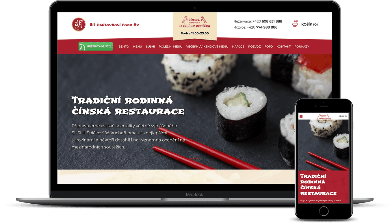 Tvorba webových stránek pro čínskou restauraci v Pardubicích