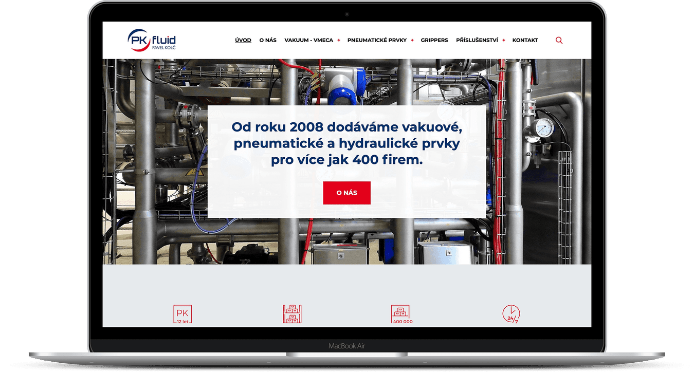 Tvorba webových stránek pro PK Fluid Nový Bydžov