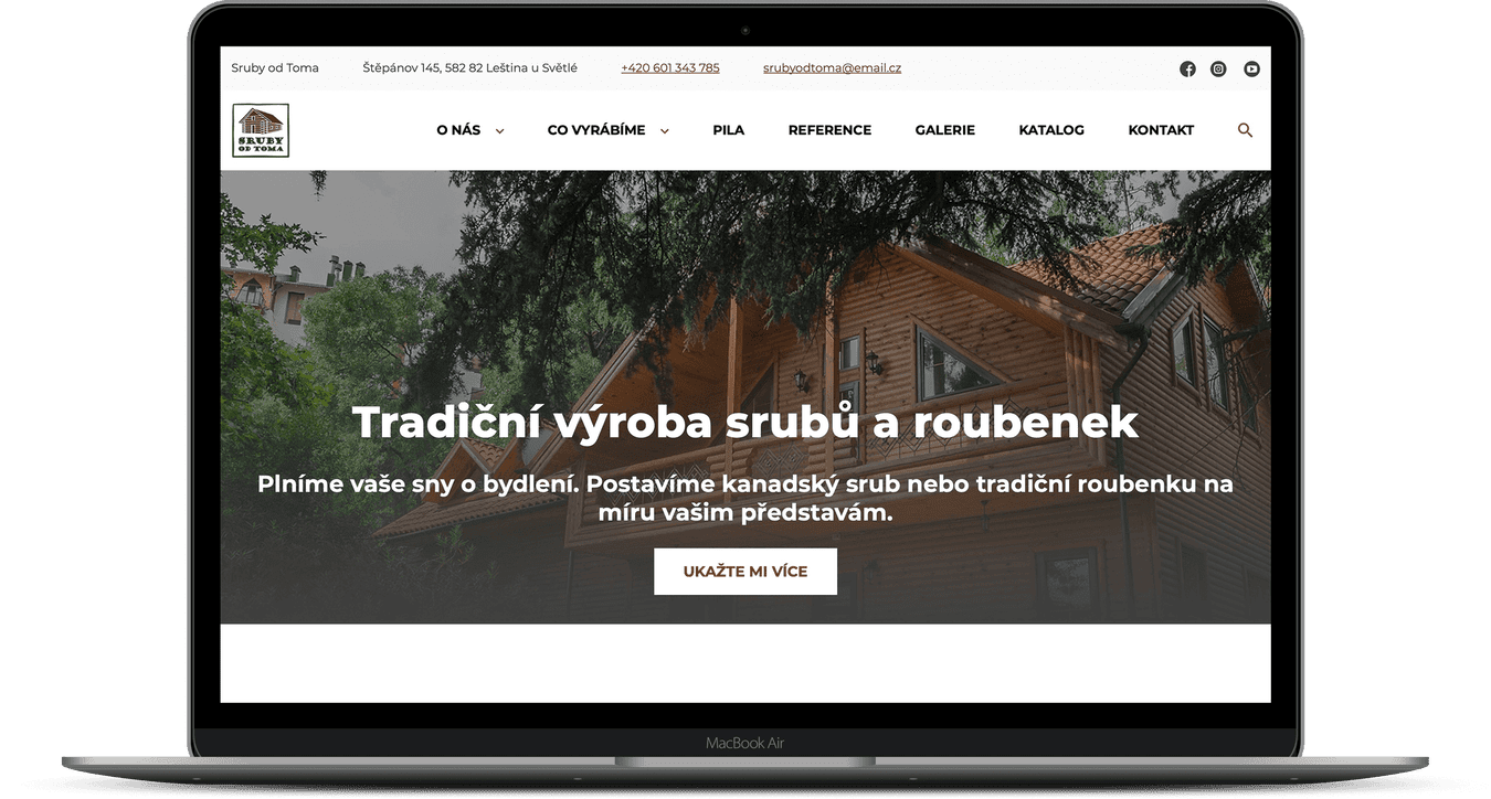 Tvorba webových stránek pro Sruby od Toma