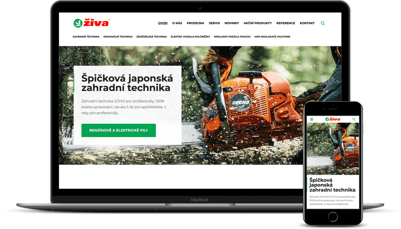 Tvorba webových stránek pro ŽIVA zemědělská obchodní a.s.