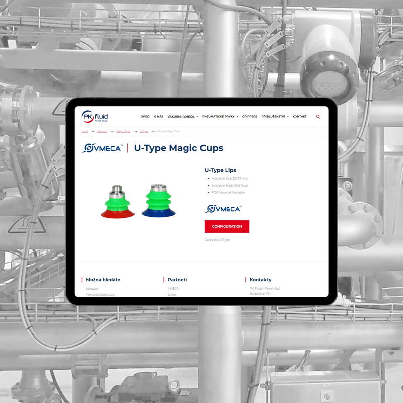 Detailní náhled produktu na novém webu PK Fluid