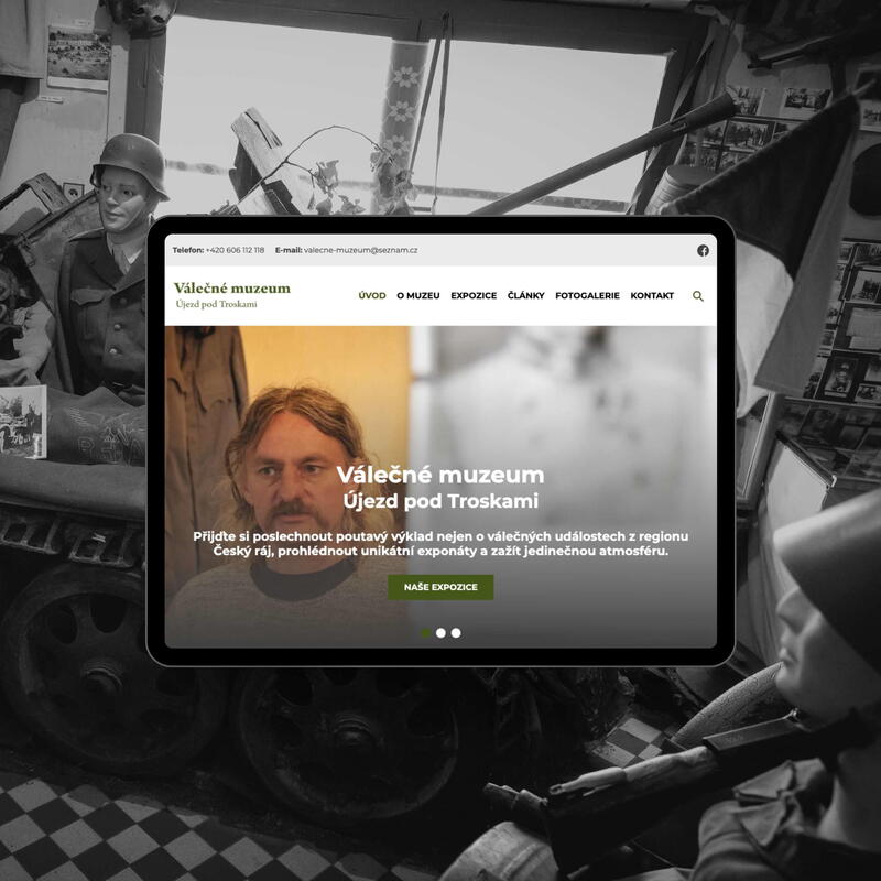 Nový web Válečného muzea je responzivní, zabezpečený a rychlý