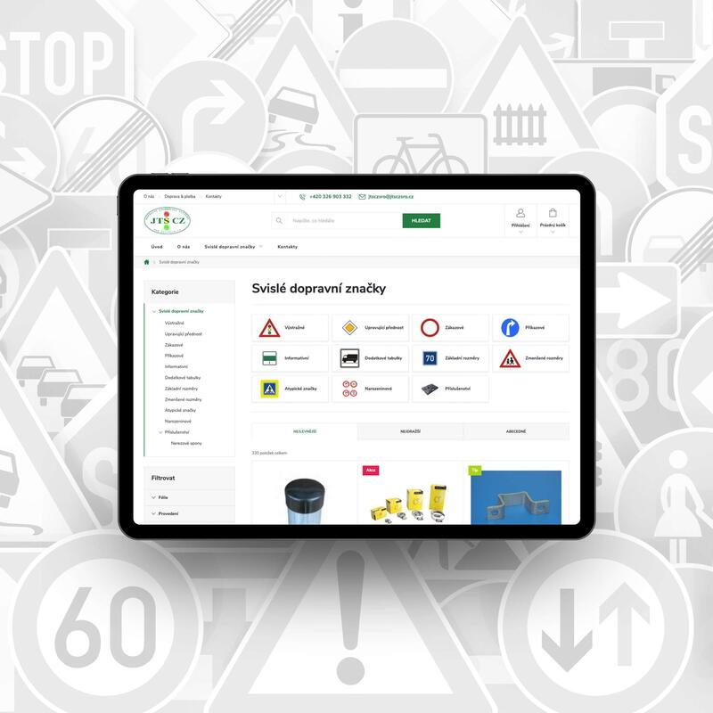 Přehledná kategorie nového e-shopu JTS CZ s.r.o.