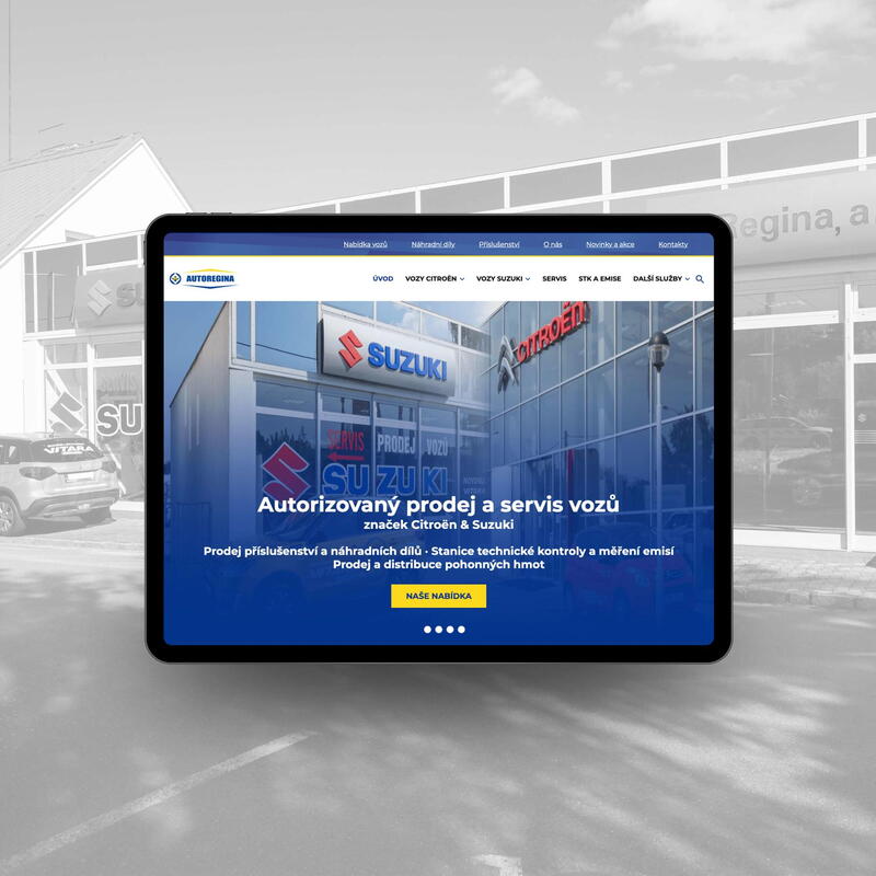 Nový web Autoregina je responzivní, zabezpečený a rychlý