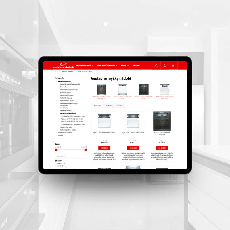 Přehledná nabídka produktů na novém e-shopu od DF