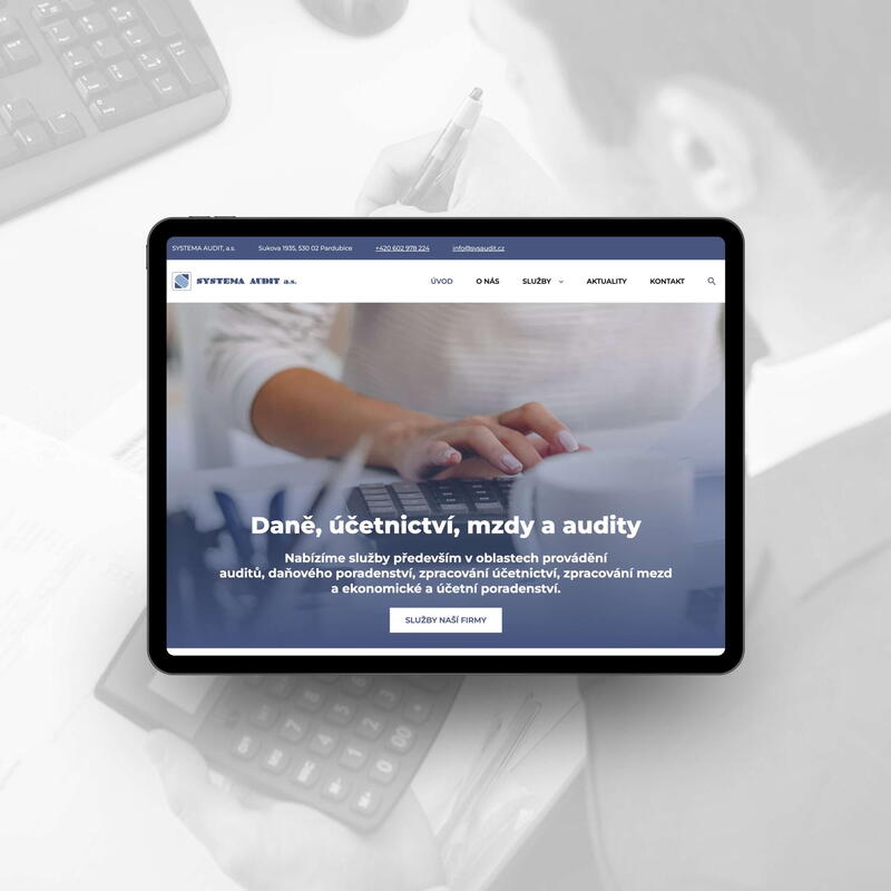 Rychlý, responzivní a moderní web SYSTEMA AUDIT