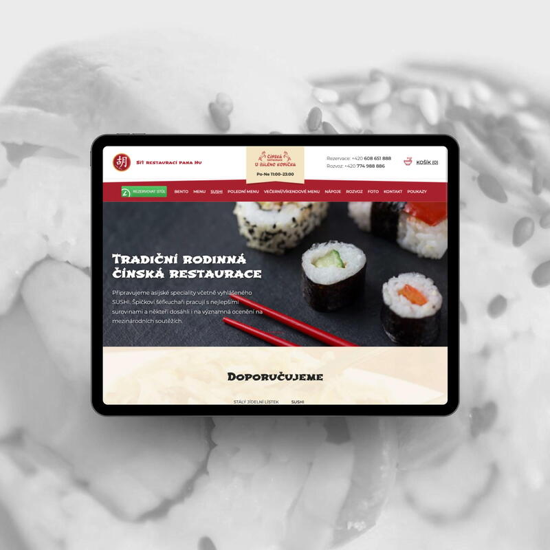 Web restaurace U Bílého koníčka je responzivní, zabezpečený a rychlý