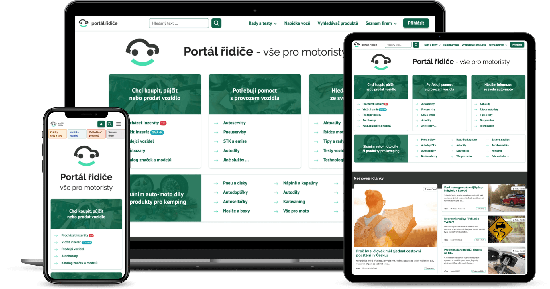 Portál řidiče - jedinečný online prostor pro všechny motoristy