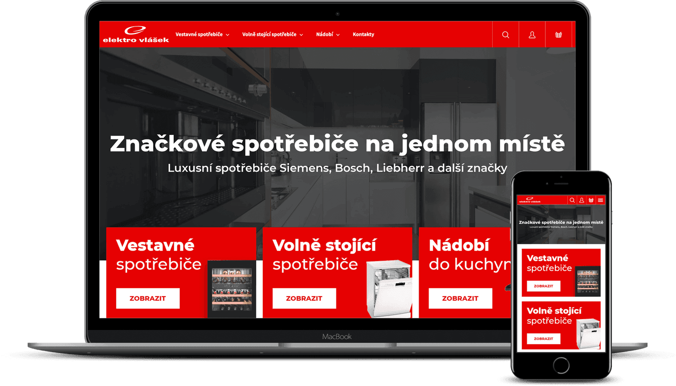 Tvorba eshopu na Shoptetu pro Značkové spotřebiče z Hradce Králové