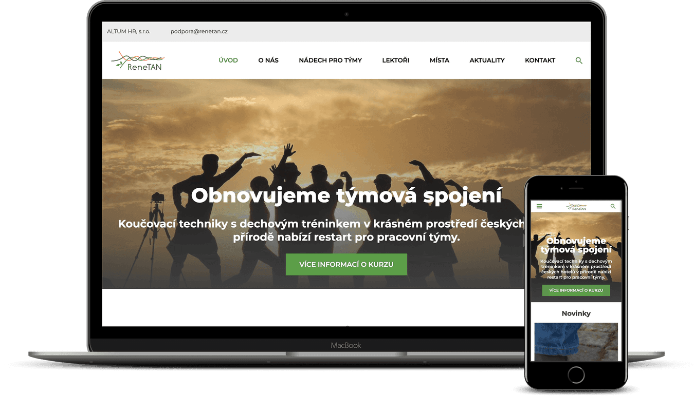 Tvorba webových stránek pro ReneTAN Praha